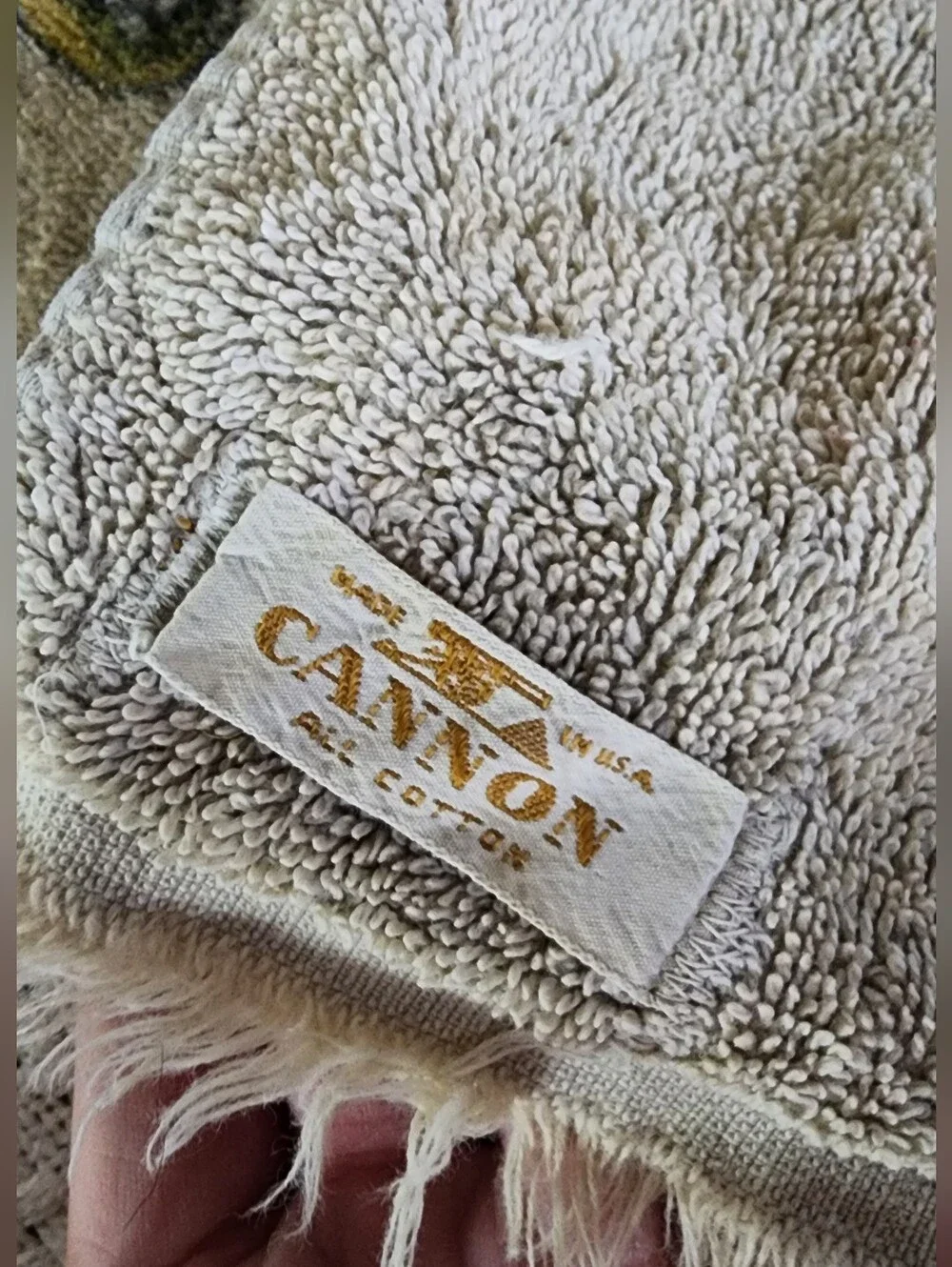 Vintage Cannon Mushrooms Hand Towel